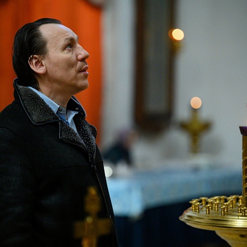 Митрополит Матфей совершил Литургию Преждеосвященных Даров в Свято-Троицком кафедральном соборе