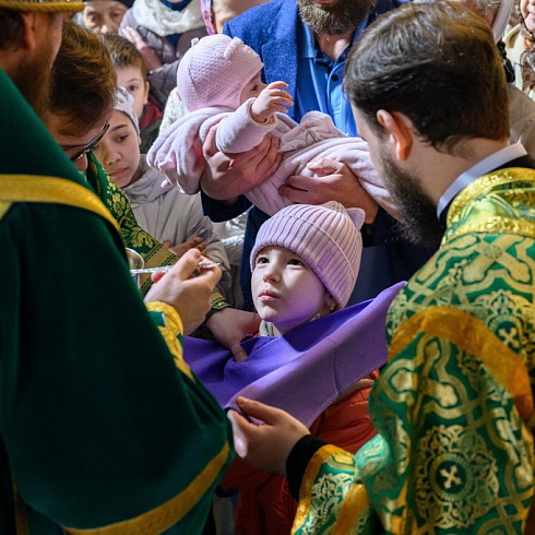 В день празднования Входа Господня в Иерусалим митрополит Арсений совершил Литургию в Свято-Троицком кафедральном соборе города Пскова